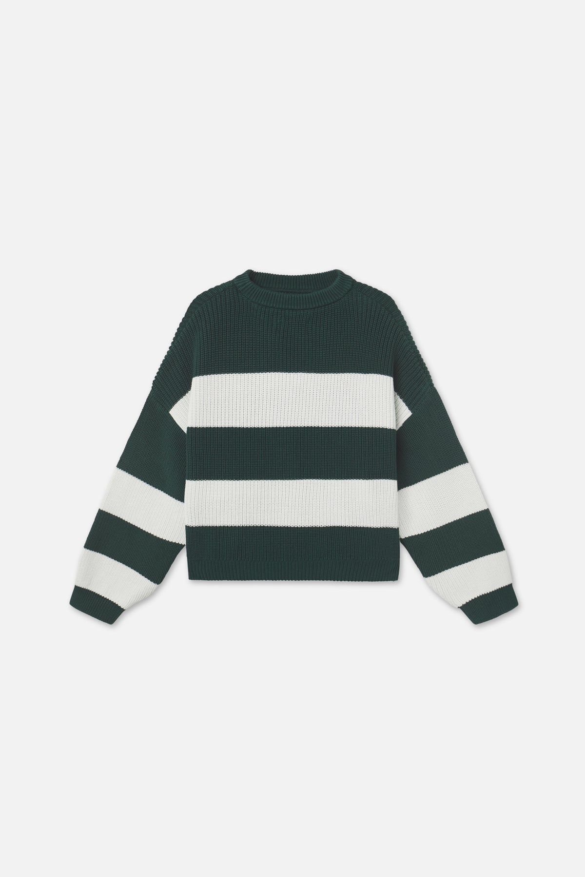 Hole Green & White Knit