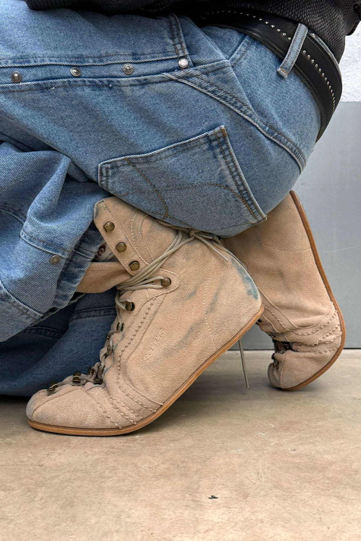 Iconic Ecru Suede Boots
