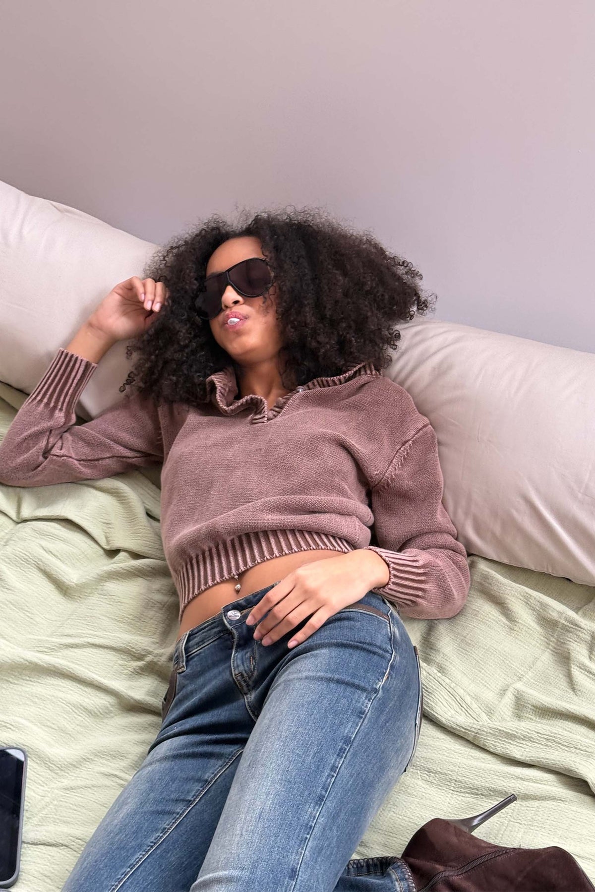 Agnes Brown Knit