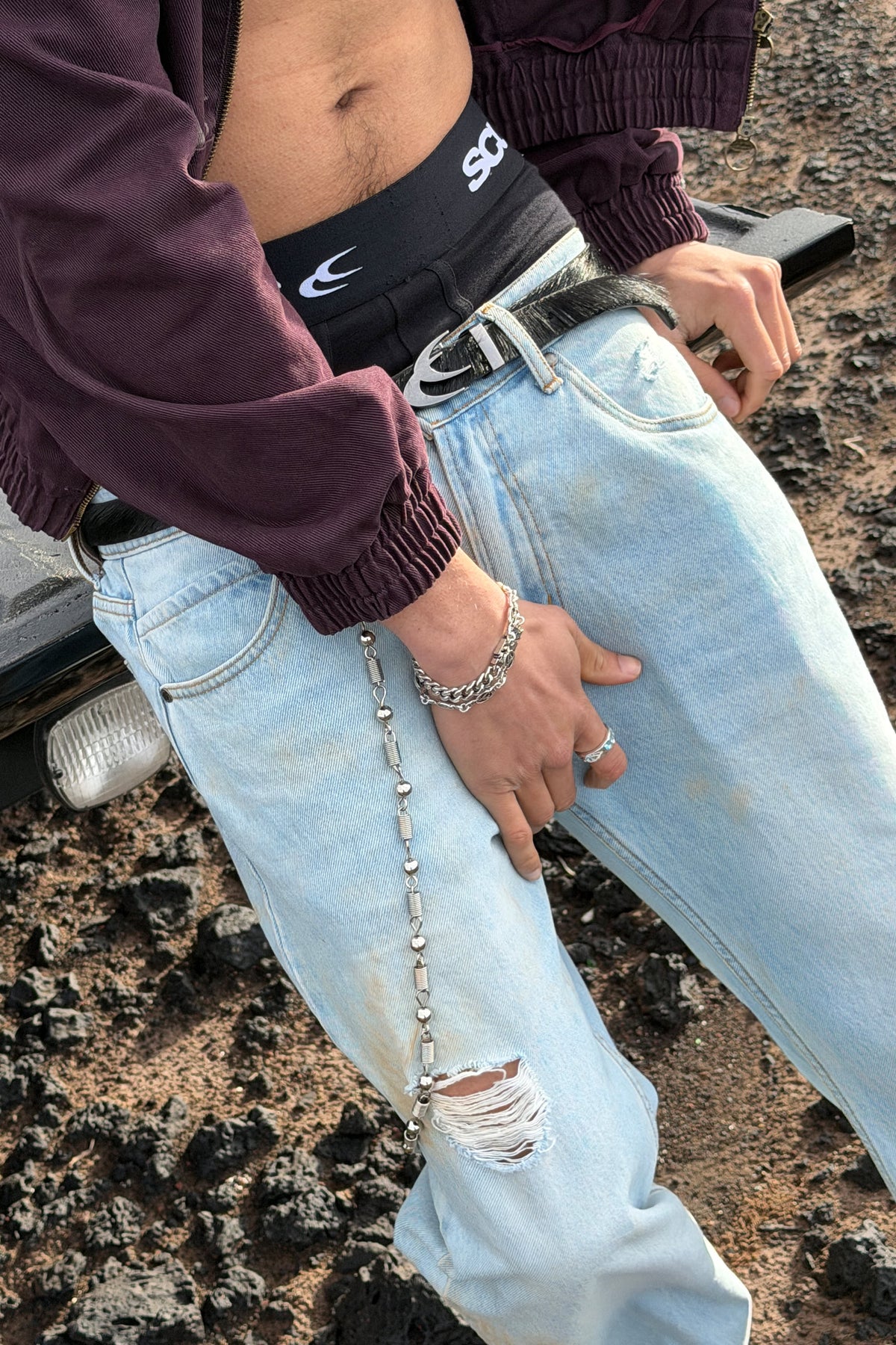 Classic Light Blue Straight Pants