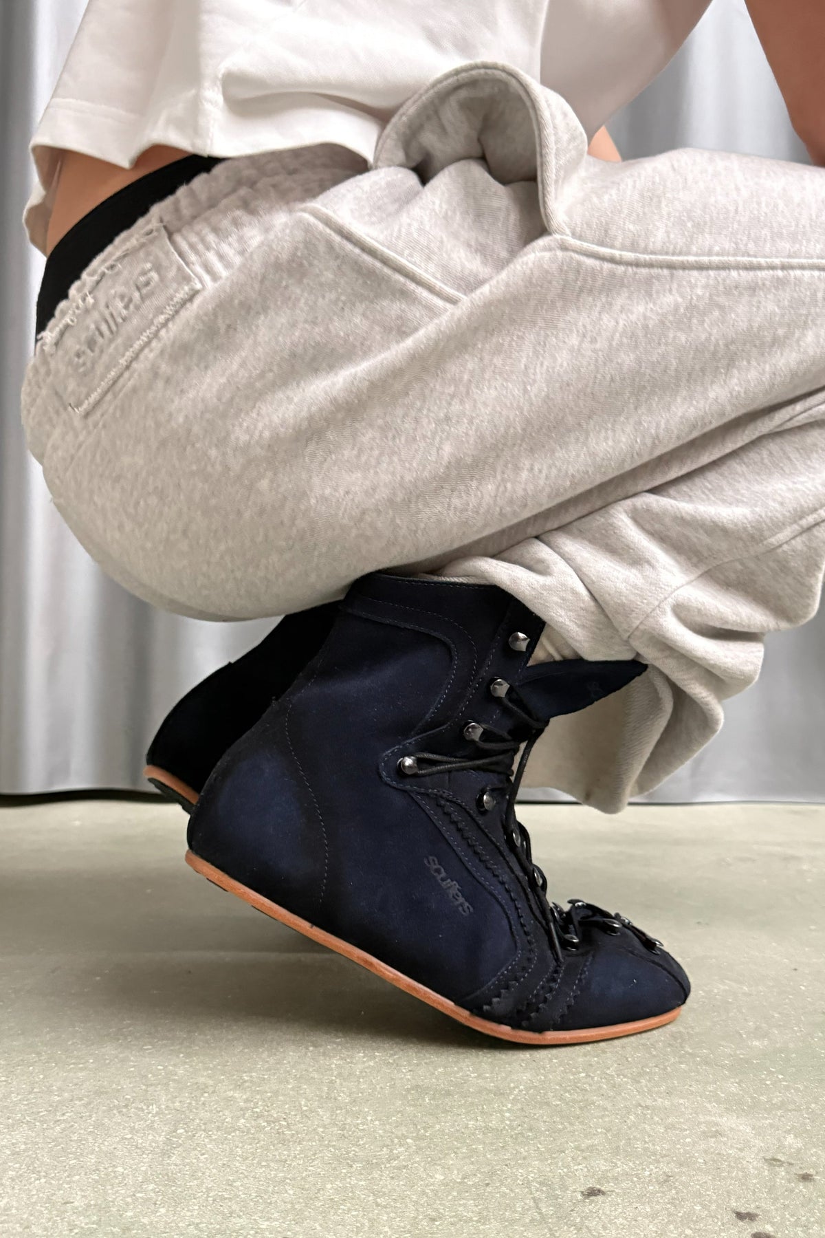 Iconic Navy Suede Boots