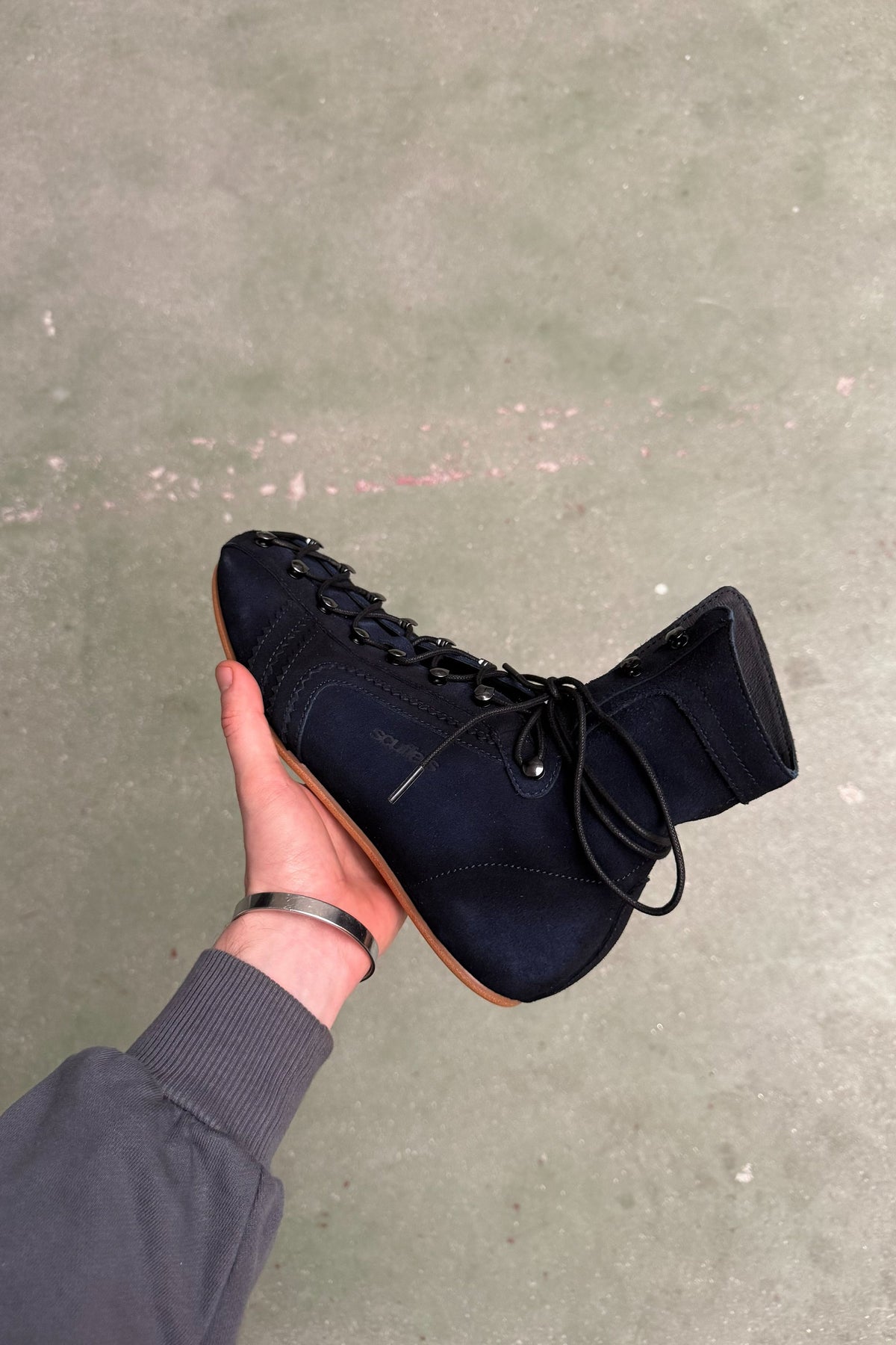 Iconic Navy Suede Boots