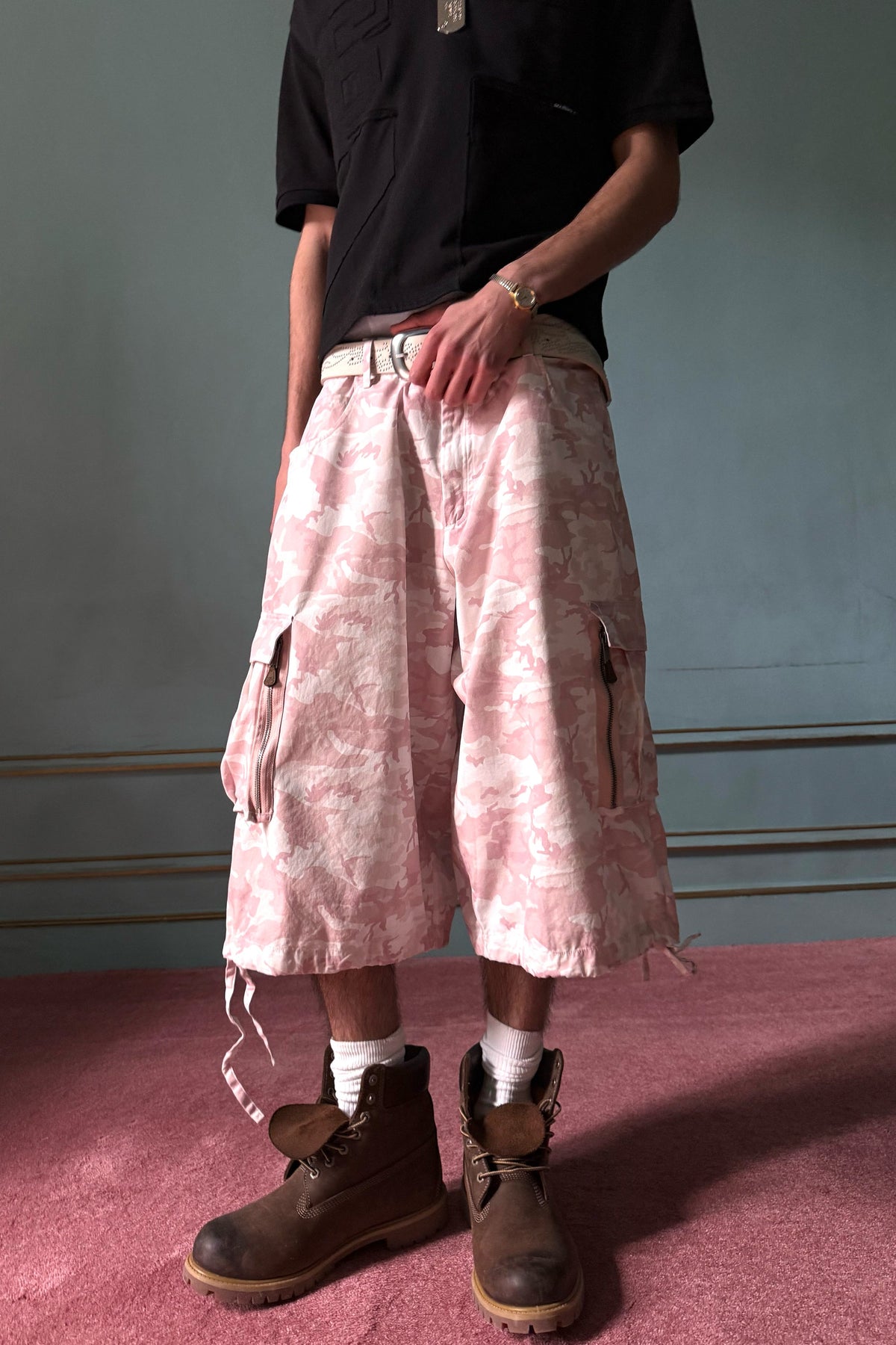 Funk Pink Camo Jorts