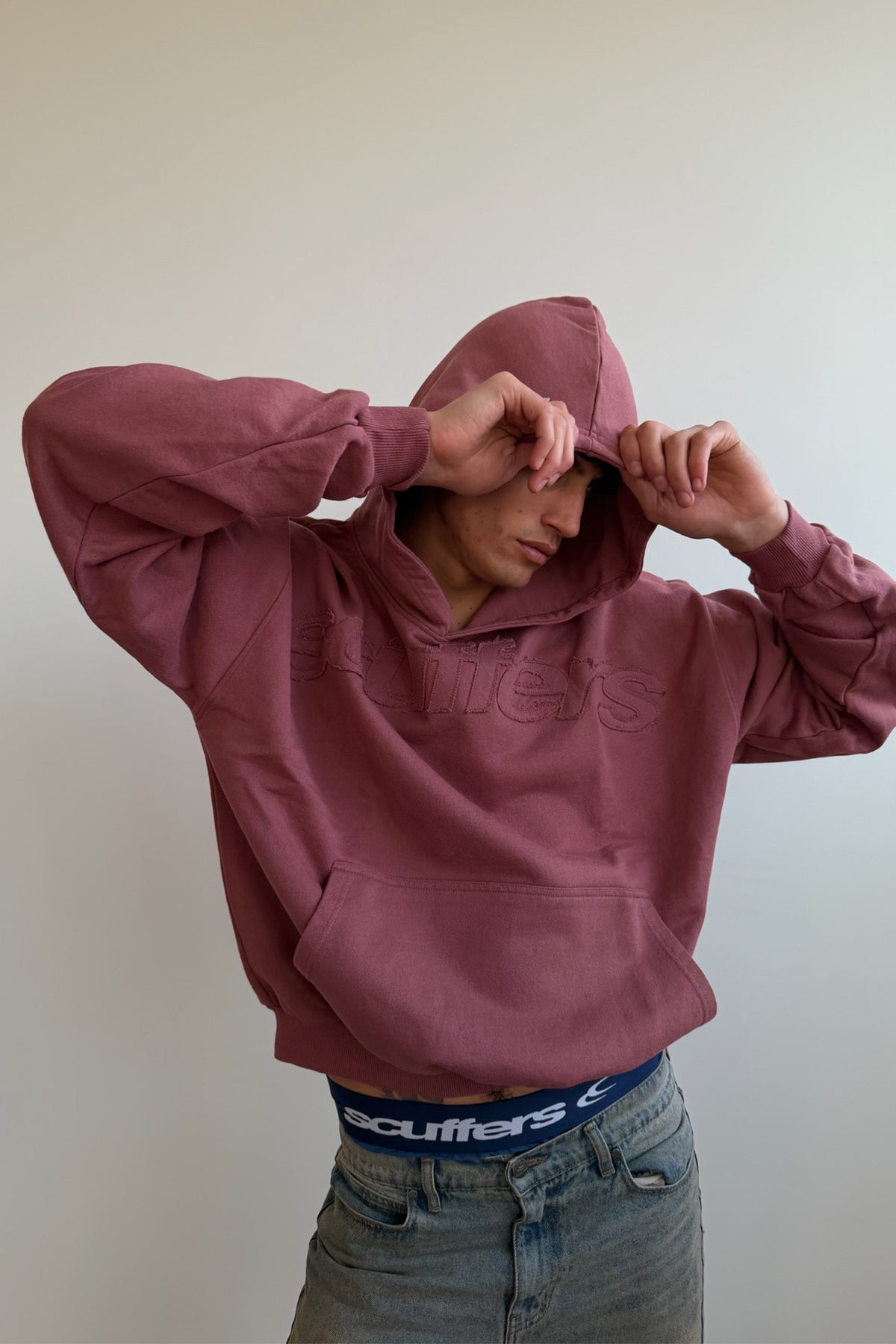 Raw Burgundy Hoodie