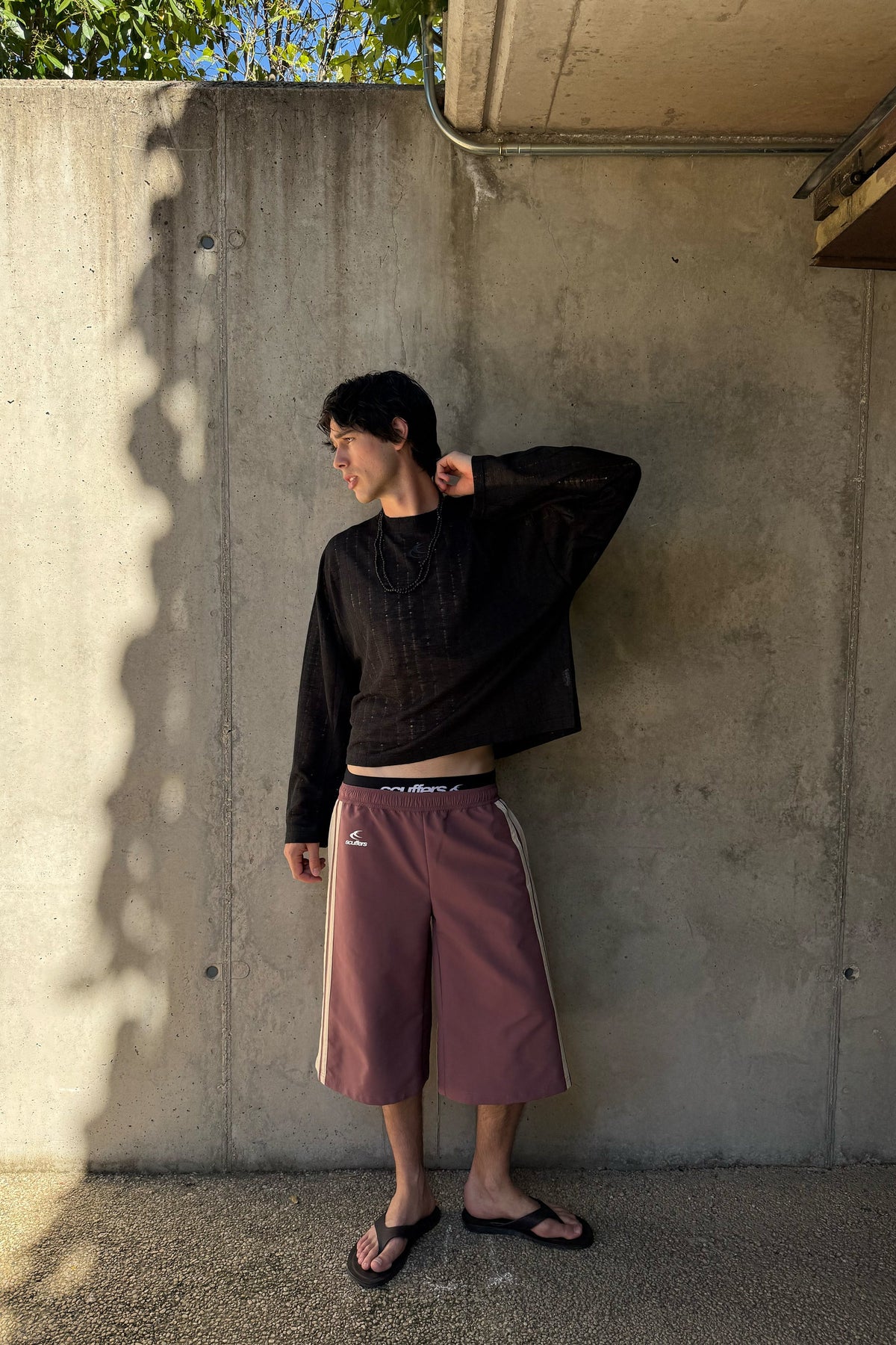 Tech Burgundy Jorts
