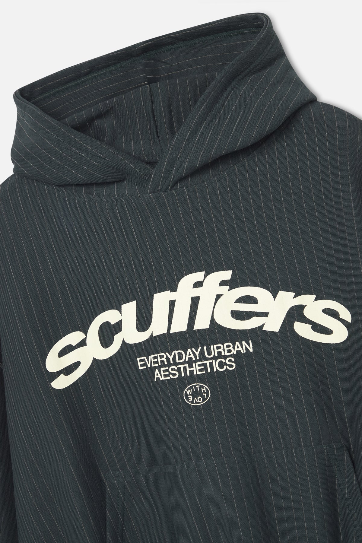 Iconic Dark Green Pinstripe Hoodie