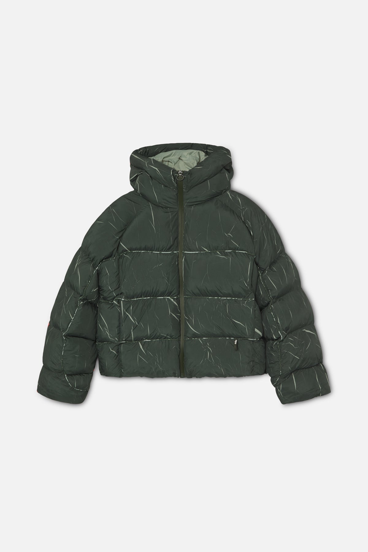 Marble Green Puffer Jacket