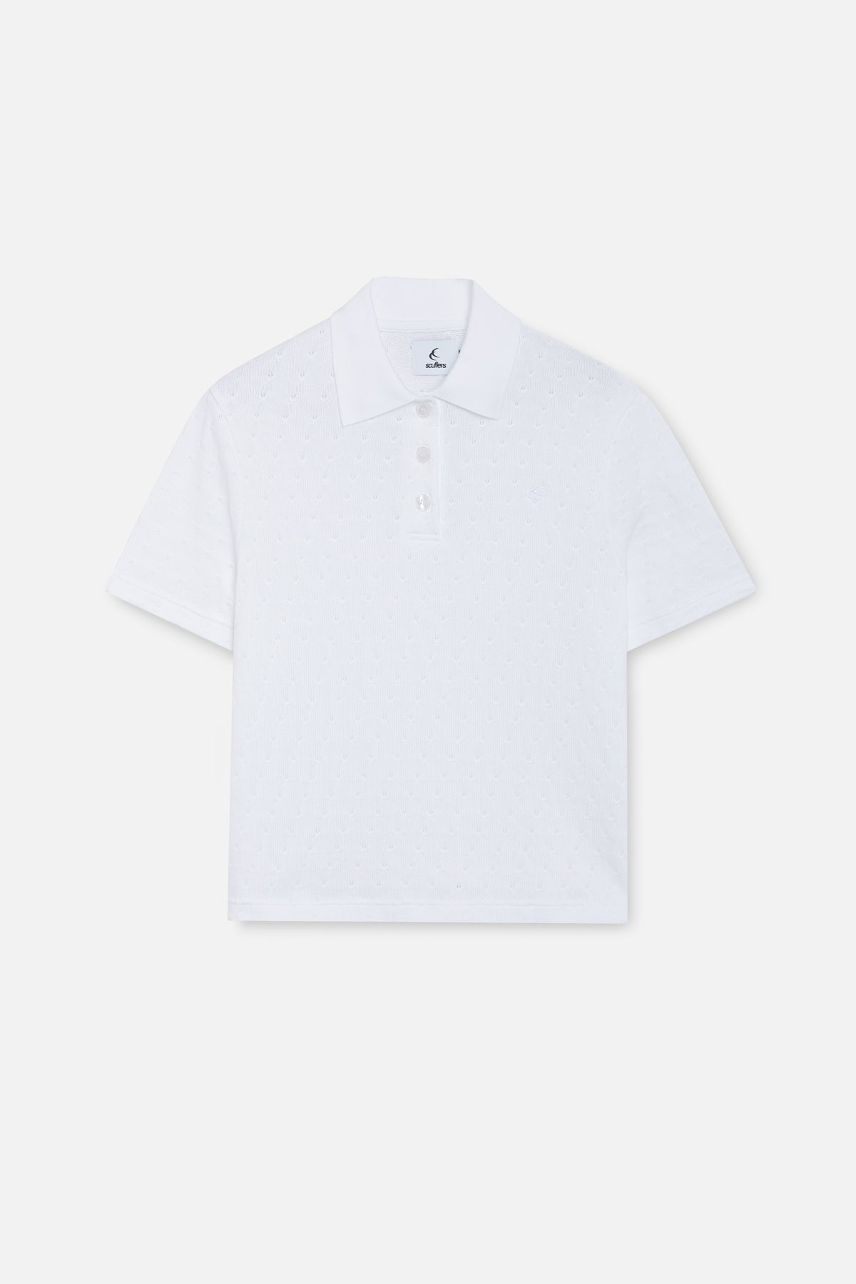 Openwork White Polo