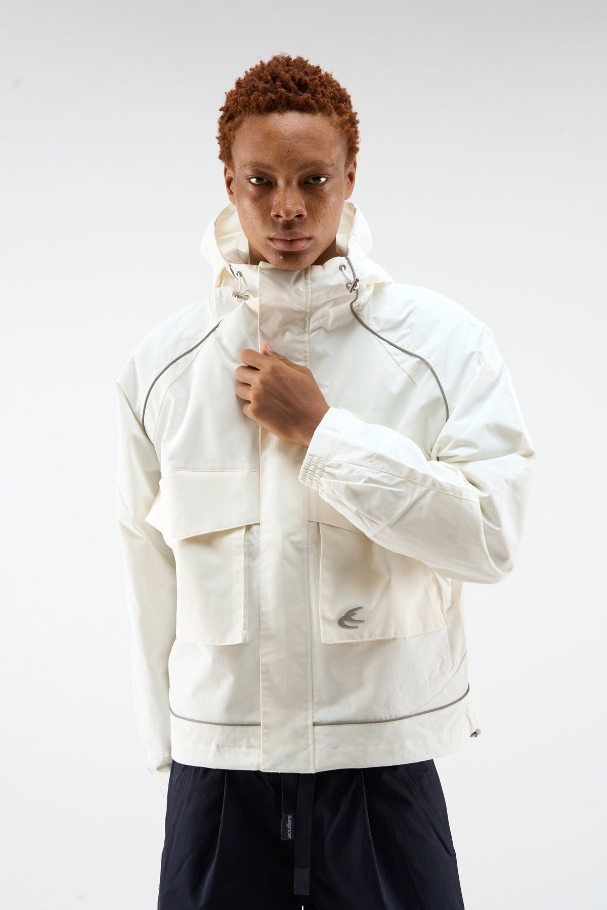 Essential White Windbreaker