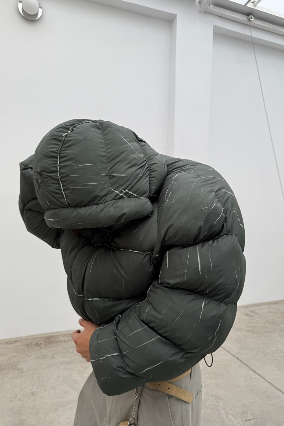 Marble Green Puffer Jacket