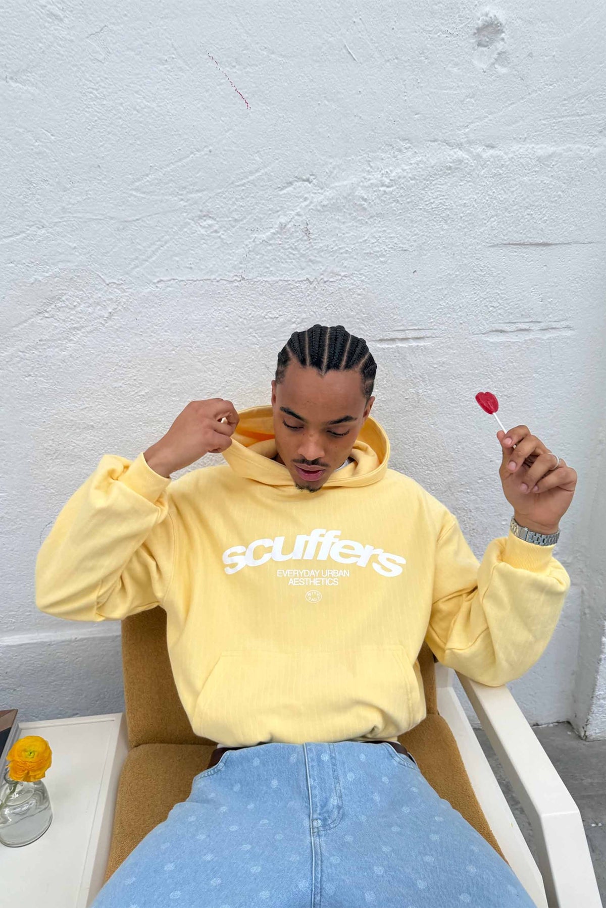 Iconic Yellow Pinstripe Hoodie