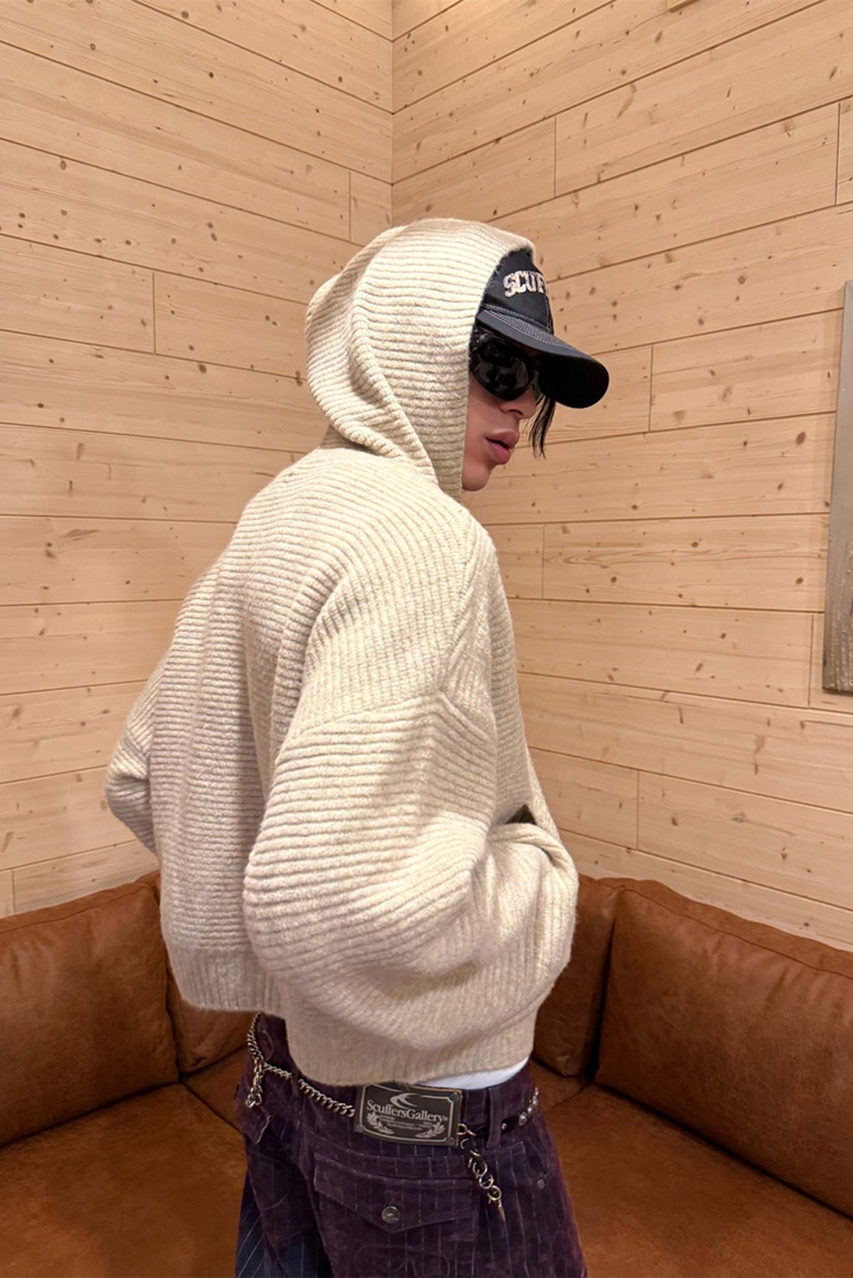 Roots Ecru Knit Zipper