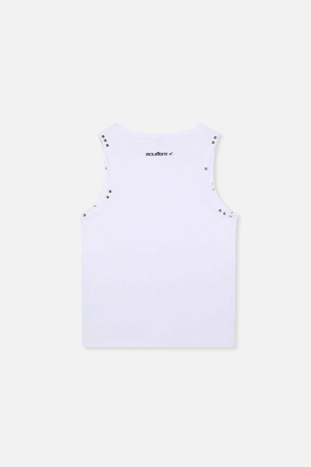 Studded White Tank Top
