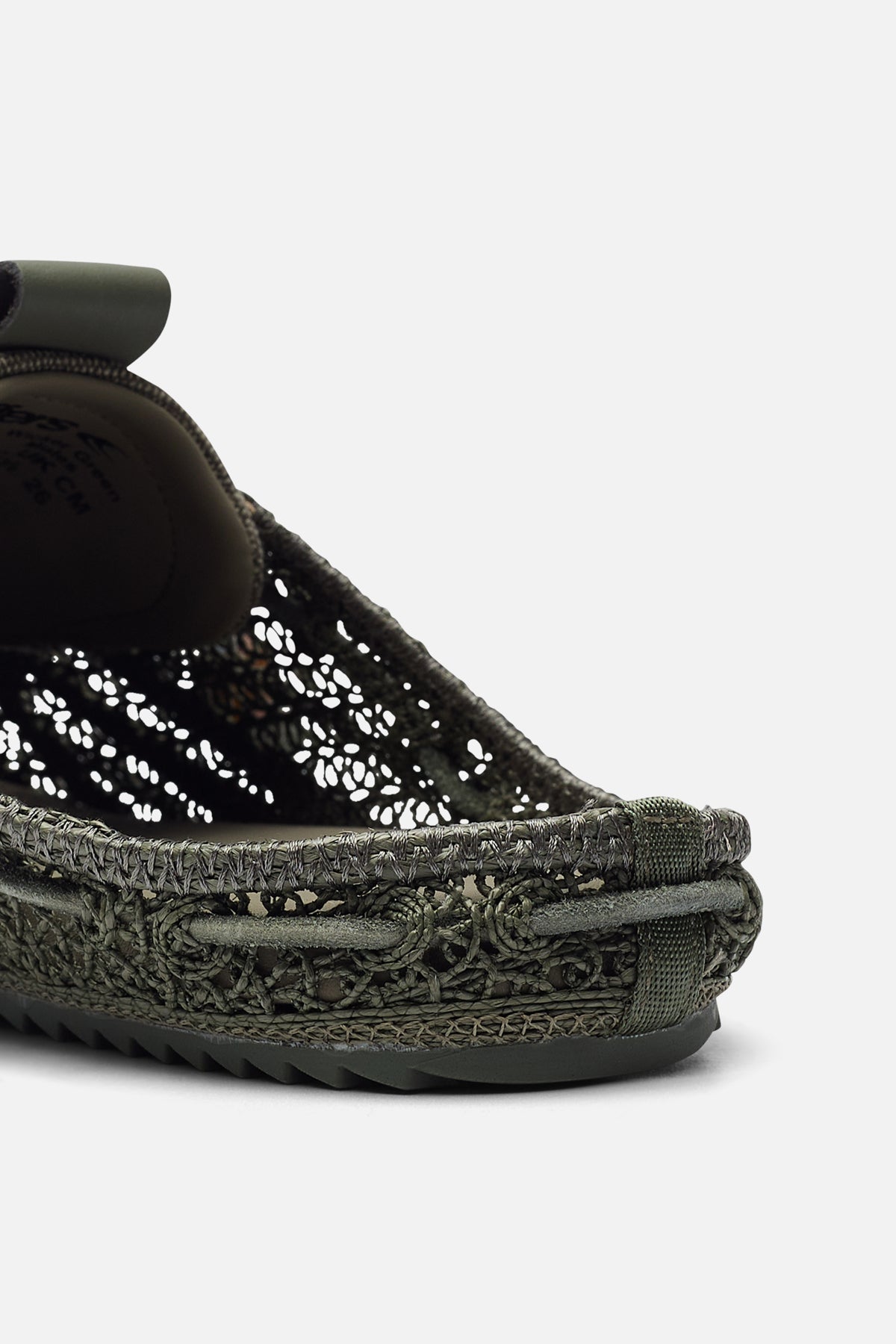 Wicker Green Mule