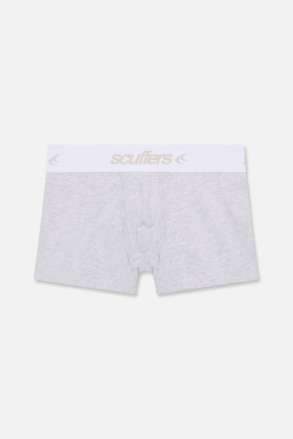 Basic Brief White & Grey Melange Boxers